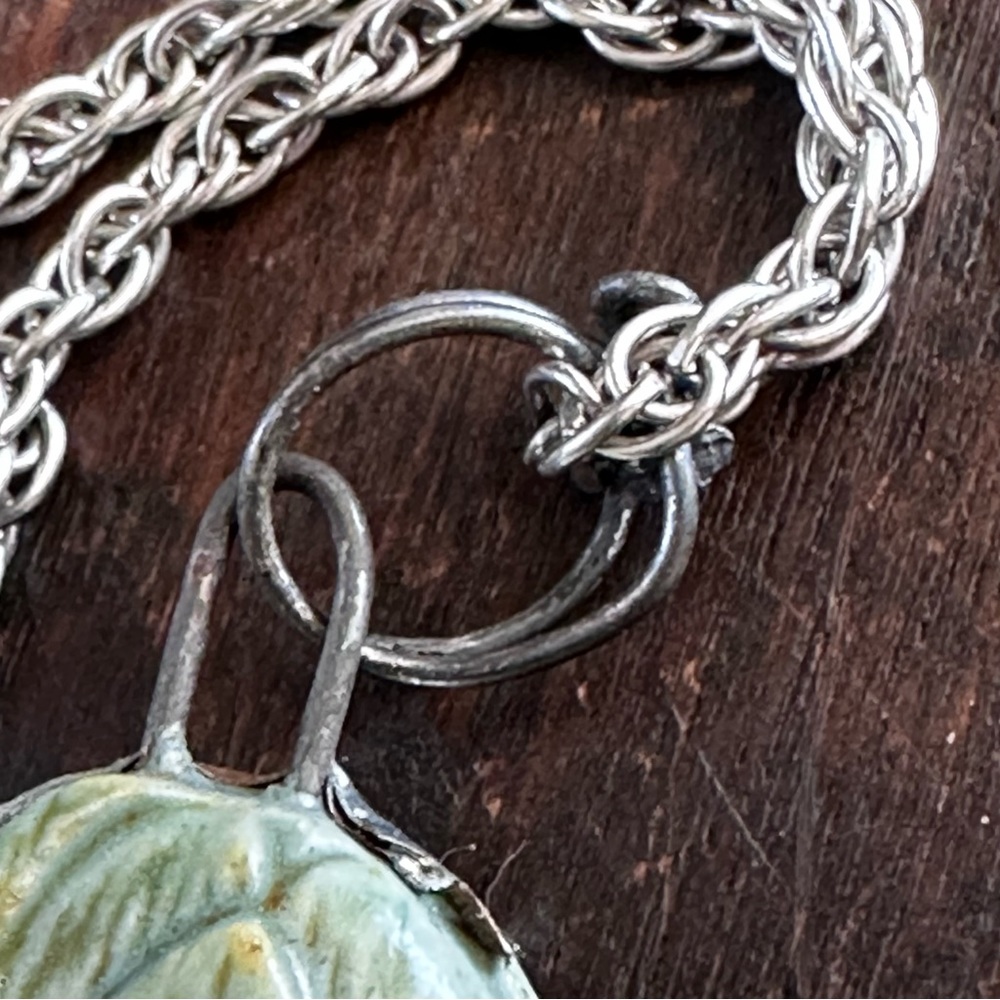 Sun and Moon Face Polymer Pendant Sterling Silver Necklace - Picture 8 of 16